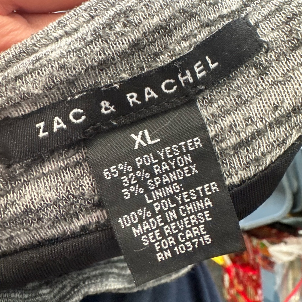 Zac & Rachel Marled Black and White Knit Midi Skirt - Picture 2 of 2